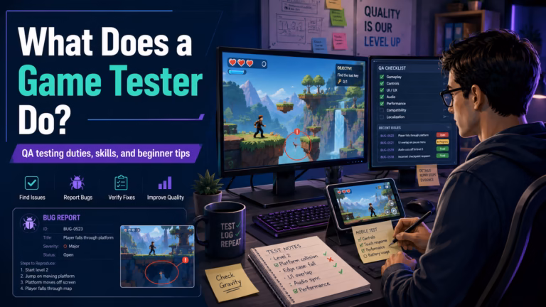 What Does a Game Tester Do QA Testing Duties, Skills, and Beginner Tips